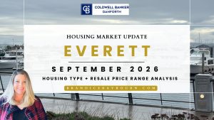 Brandice Raybourn reviewing Everett housing market data for the September 2026 market report