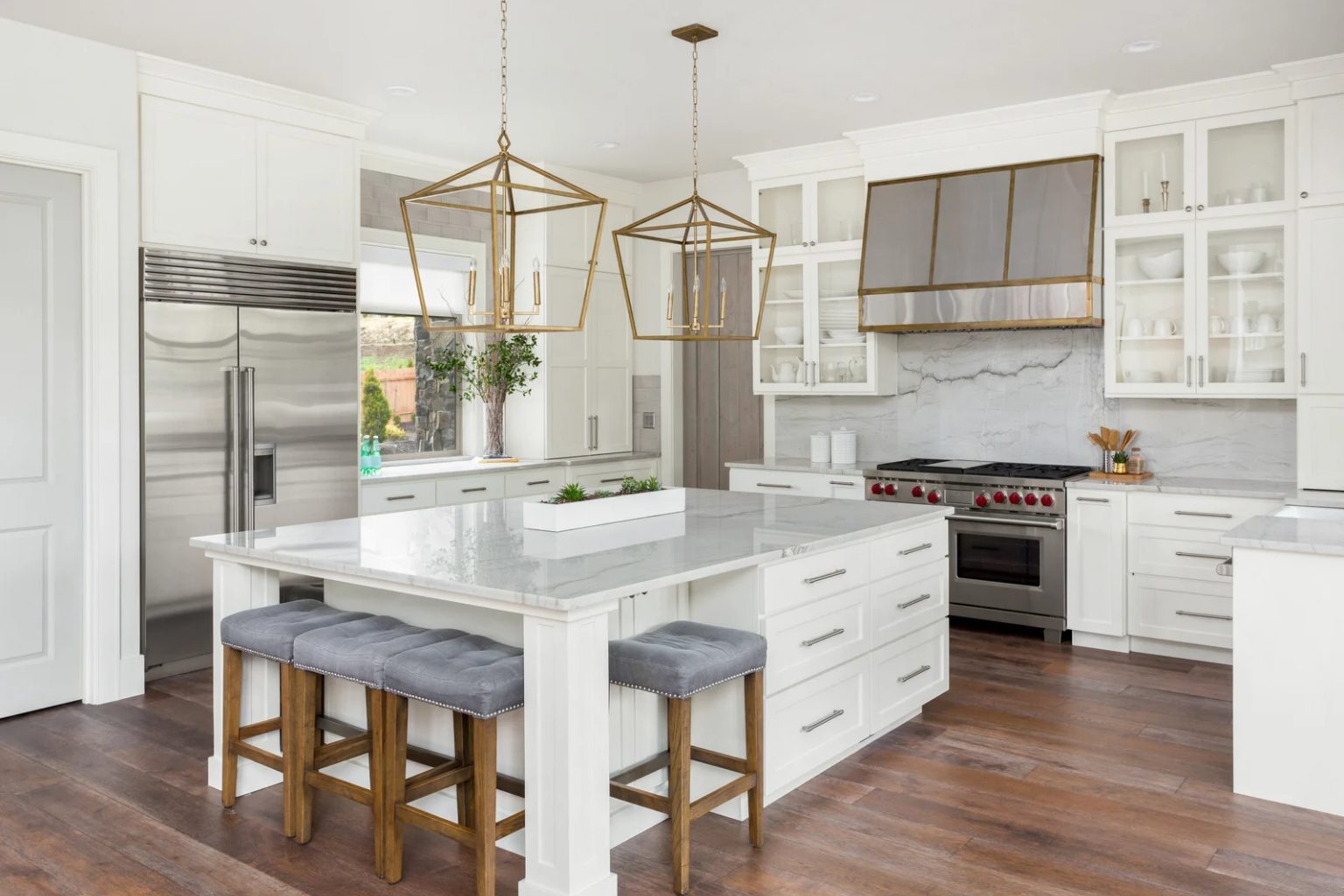 Bright kitchen with space to gather